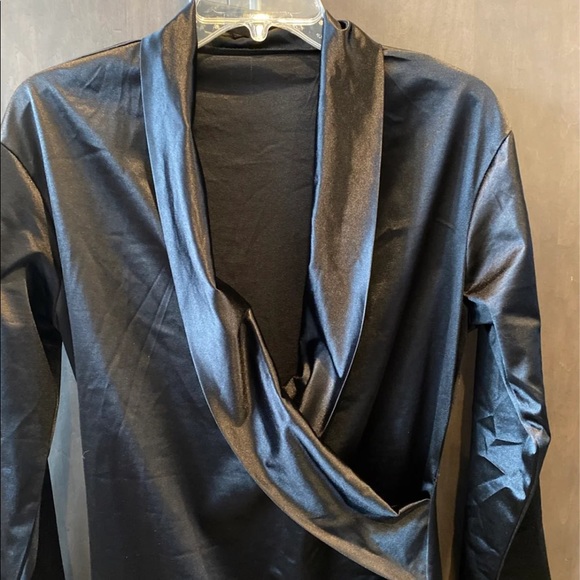 Satin Black Dress - Picture 2 of 5